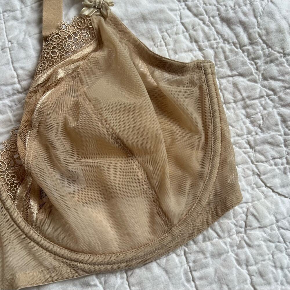 Wacoal Nude Mesh Sheer Underwire Bra 40DDD - Picture 3 of 5